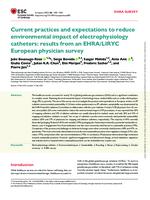 prikaz prve stranice dokumenta Current practices and expectations to reduce environmental impact of electrophysiology catheters : results from an EHRA/LIRYC European physician survey
